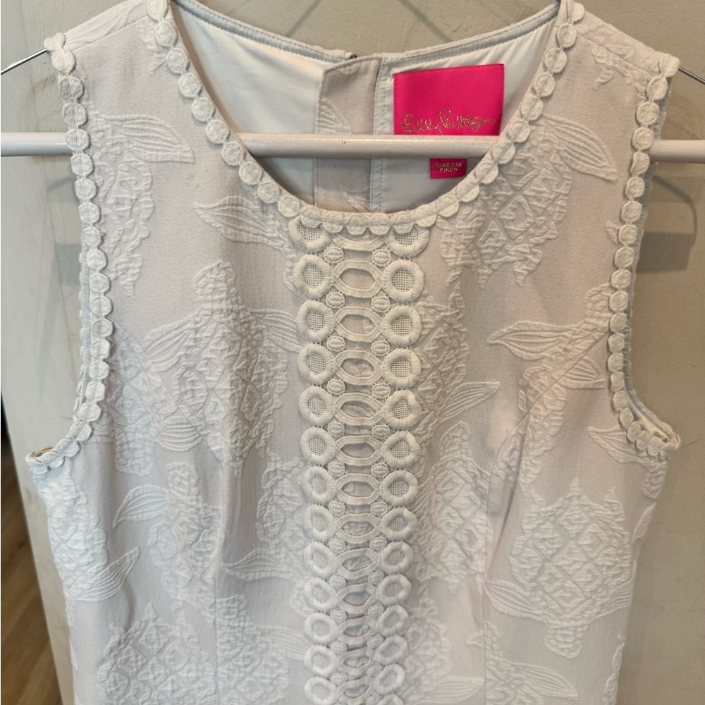Lilly Pulitzer White Textured Mini Dress - Picture 3 of 4
